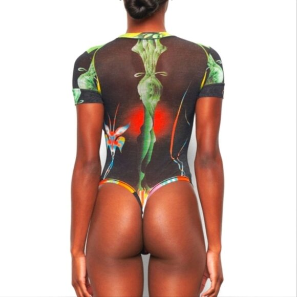 SKIMS Summer Mesh Bodysuit Obsidian Skims_XS - Picture 3 of 10